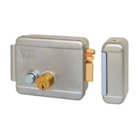SERRATURA CANCELLO APPLICARE ELETTRICA 688 YALE - ZINC C.TONDO FISSO+SCR+PULS+TETT E.MM 70 DX - 1 pezzo