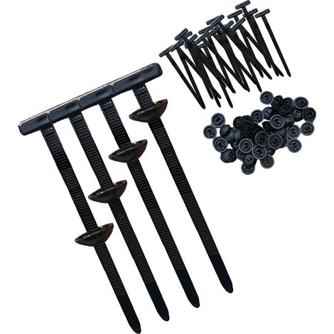 Lot de 100 attaches de câble en nylon résistantes aux intempéries et autobloquantes pour la réparation de véhicules à domicile ou au garage (1/5)