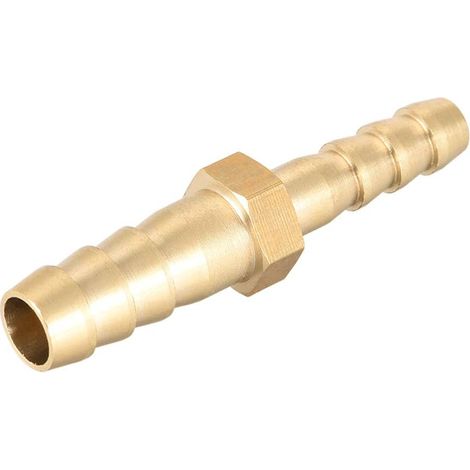 1 Pièce Raccords Cannelés en Laiton Droits de 6 mm à 8 mm, Raccord Réducteur Droit de Tuyau Connecteurs Barbelés pour Eau, Gaz, Huile, Carburant, Bateau, Tube de Trachée (1/5)