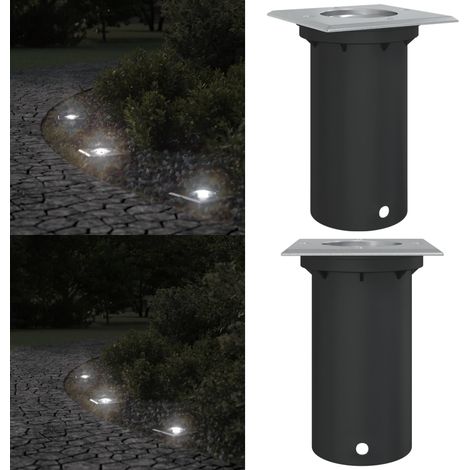 Bodeneinbauleuchte Quadratisch Schwarz 10,5x10,5cm Aludruckguss - Bodenlampe - Außendusche - LED Strahler - Gartenbeleuchtung - Außenlicht - Home & Living (1/5)