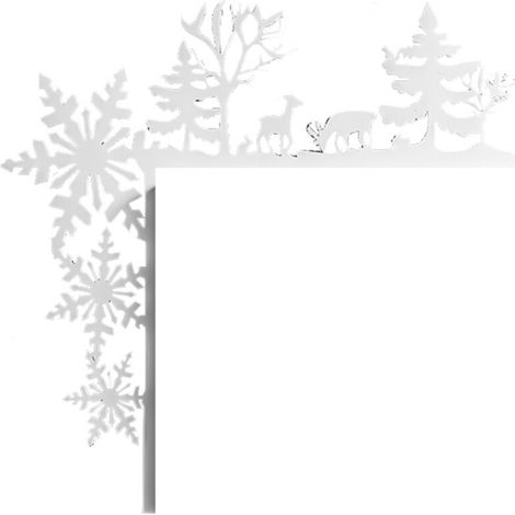 Decoración de marcos de puertas - El ciervo copo de nieve come