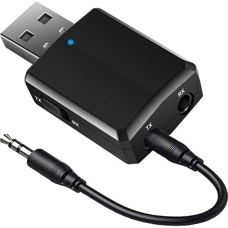 Adaptateur Audio Bluetooth 5.0 - Émetteur Et Récepteur Sans Fil 3-en-1 - Compatible USB Et Jack 3,5 mm - 1 Pièce (1/5)