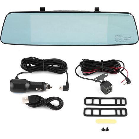 2 rétroviseurs carrés modifiés pour moto, verre bleu anti-éblouissement, rétroviseurs latéraux (1/5)