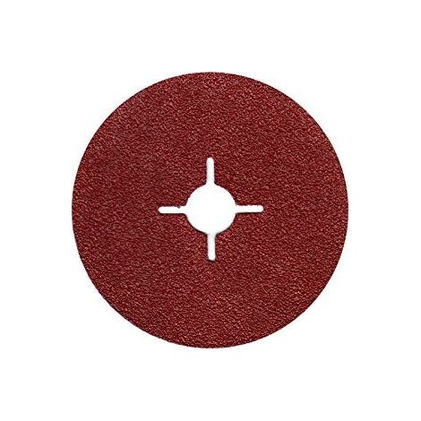 50 x Faser-Schleifpapierscheiben, Körnung 24-180, 125 mm Schleifblätter für Winkelschleifer (DM 125 mm Körnung 80) (1/5)