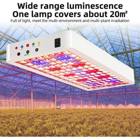 Lampada di coltivazione a LED, lampada di coltivazione a spettro completo, lampada per piante con 240 LED, UV e IR per piantine di ortaggi e fiori (1/5)