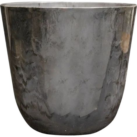Pot de fleurs Palermo décoratif effet marbre gris Ø 35 x H 32 cm pour jardin et salon - PANGIVO (1/2)