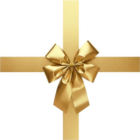Türdekorative Schleife, goldener Weihnachtsschmuck, groß, 33 x 42 cm, Stück
