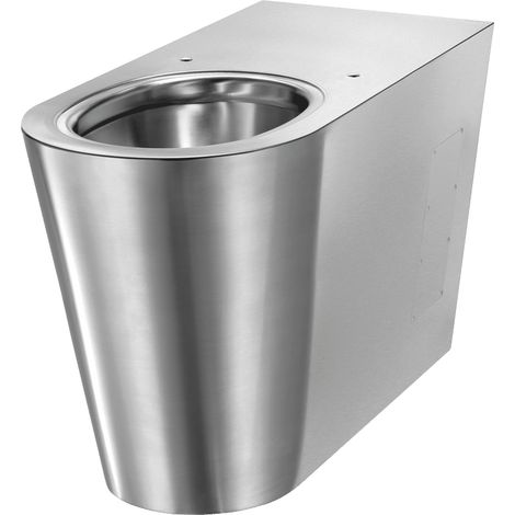 Delabie WC 700 P bodenst. Anschl. von hinten Edelstahl Werkstoff 1.4301 satiniert - Barrierefreie Ausführung