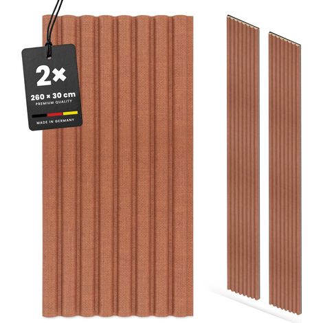 KGM Akustikpaneele Curve Terra 30x260 cm 2er Set MDF Wandpaneel