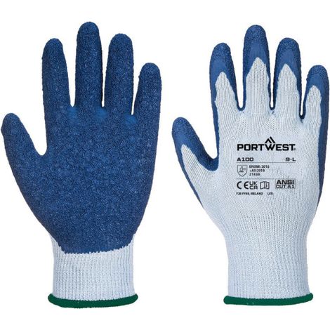 Guante de trabajo de punto, galga 10 nivel 2 anti abrasión Grip A100 XL Naranja