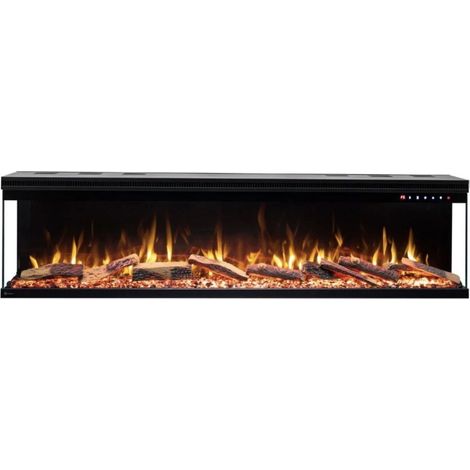 Cheminée électrique encastrable et murale Ulysse 107cm - 1400/1600 W (1/5)