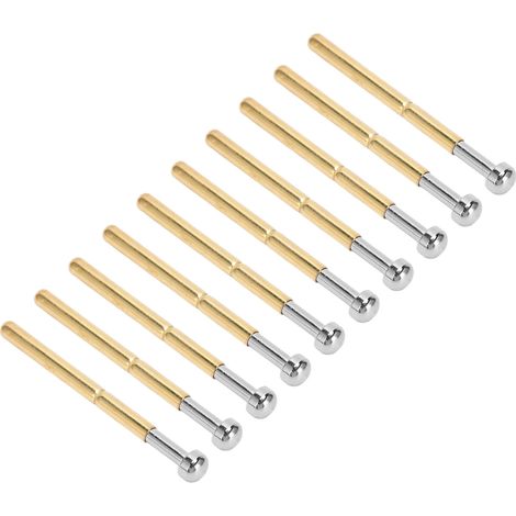 100 outils de test de ressorts à broches Pogo, diamètre du tube : 2,36 mm (0,1 po), longueur : 34 mm (1,3 po), matériau : laiton, broches de test pour circuits imprimés (1/5)