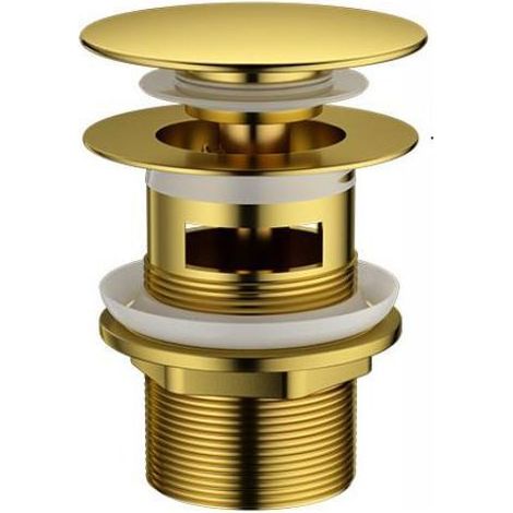 Bonde automatique universelle 1" 1/4" pour éviers, bidets et bondes automatiques, laiton plaqué or durable (1/3)