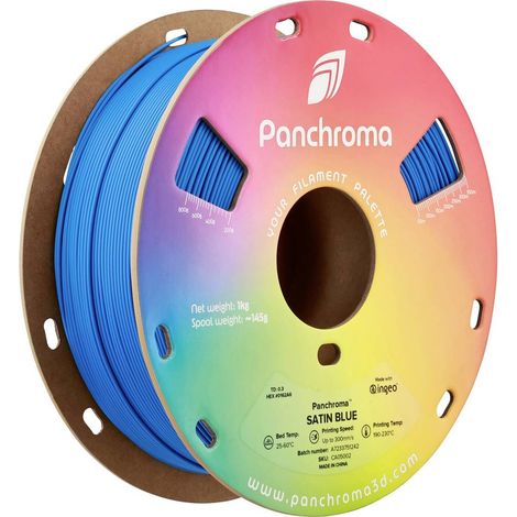 Polymaker CA05002 Panchroma™ Satin Filament PLA satiné, rigidité élevée 1.75 mm 1000 g bleu, bleu, bleu satiné 1 pc(s)