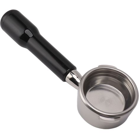 Porte-filtre 58 mm sans fond en acier inoxydable avec 2 poignées ergonomiques, accessoire pour machine à café GAGGIA BABY EVOLUTION noir (1/5)