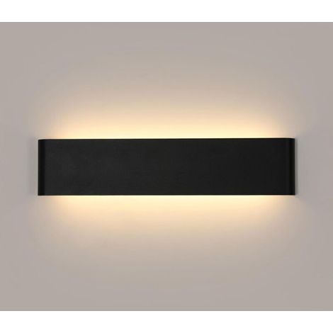 2-Piece Indoor Wall Light Set, 30cm Wall Lamps, Wall Lighting for Living Room, Bedroom, Lounge, Warm White 3000k Black [Energy Class E] (1/5)