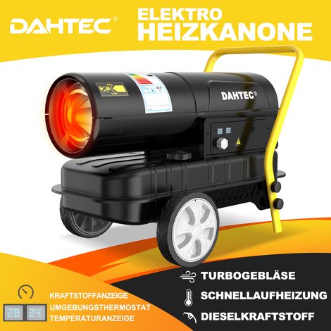 Heizkanone 30 kW Diesel Bautrockner - Beheizbare Fläche: 320 bis 420 m² - Heizgebläse mit Thermostat & Kraftstoffanzeige für Werkstätten, Baustellen und landwirtschaftliche Betriebe [Energieklasse A] (1/5)