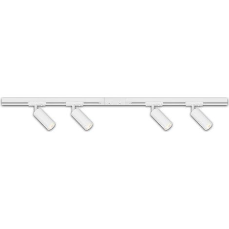 Sistema di binari Briloner Rail, set completo, 4x faretti LED, bianco