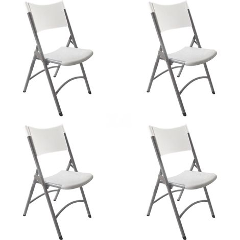 garbar KLAUS Set 4 Silla Plegable Interior, Exterior Gris Claro