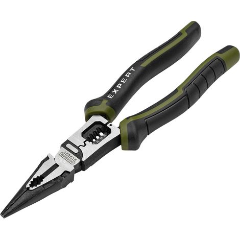 Draper 28527 Draper Expert Long Nose Pliers with Wire Stripper, 200mm