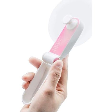1 Mini ventilatore da tavolo pieghevole (rosa), piccolo, portatile, ventilatore USB ricaricabile, ventilatore USB personale e leggero per casa e ufficio (1/5)