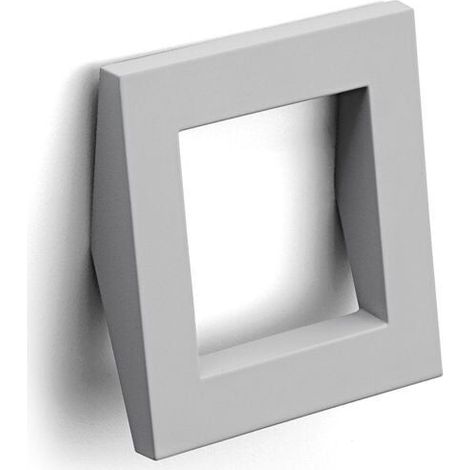 Maniglia quadrata sporgente effetto alluminio 80x80x14mm - 317 Concept
