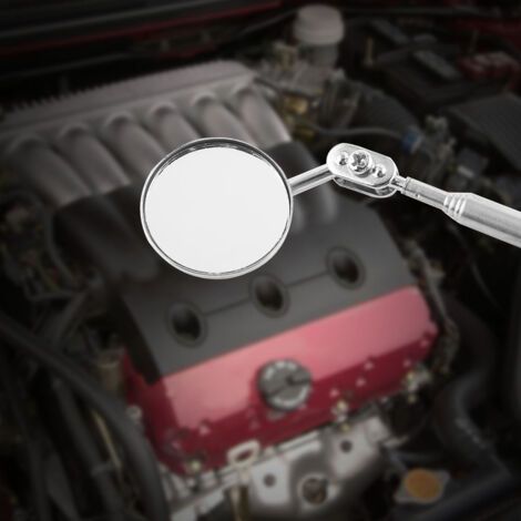DEESSE SHOP-Miroir d'inspection télescopique - Lentille ronde télescopique pour voiture - Pour l'électronique et l'atelier - Couvercle de poignée (1/5)