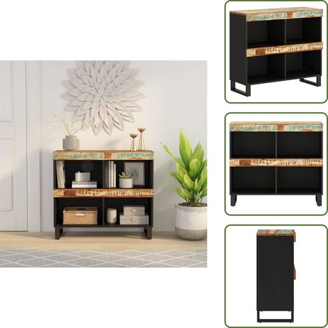 The Living Store Beistelltisch 85x33x75 cm Altholz Massiv - Altholz (1/5)
