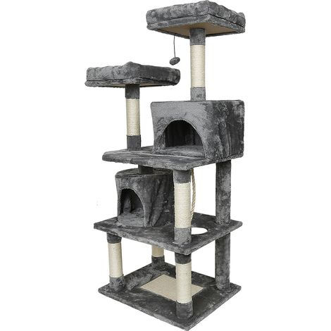 Árbol de gato-Altura 145×60×48 cm-Gris