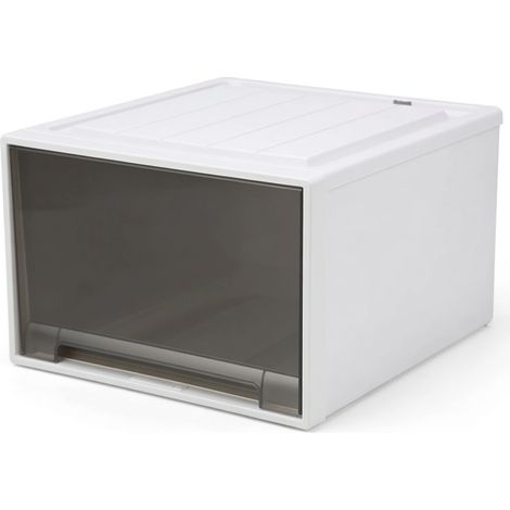 Boîte de rangement à tiroir en plastique transparent 47 x 39 x 18