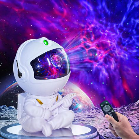 Projecteur d'étoiles galaxie astronaute, veilleuse LED avec minuterie et télécommande (1/5)