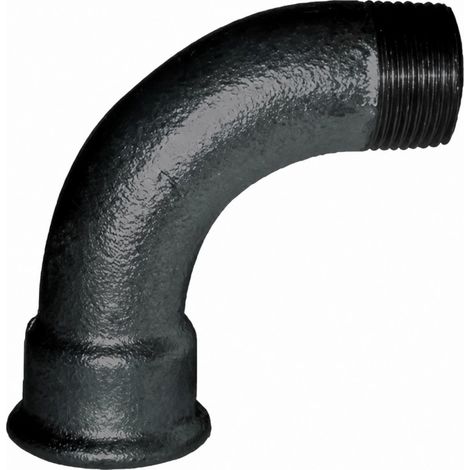 Winkelstück, verformbar 90°, 66x76, männlich weiblich schwarz großer Radius