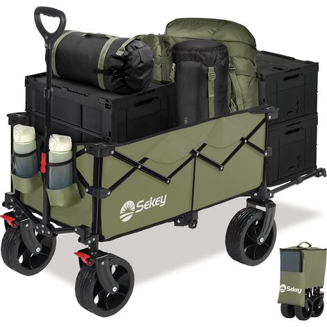 Sekey – Chariot pliable 150 kg – Accès facile pour animaux – Tissu Oxford 600D – Roues tout-terrain – Dimensions 84x48x32 cm (1/5)