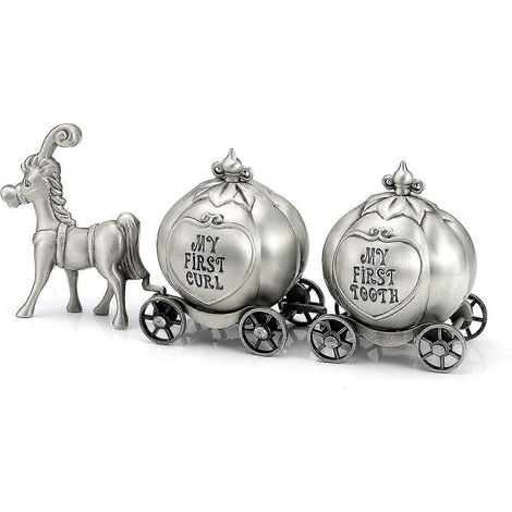 Coffret porte-dents en argent, coffret souvenir « Ma première dent et ma première boucle de cheveux », coffret cadeau « La Petite Souris » pour enfants (1/5)