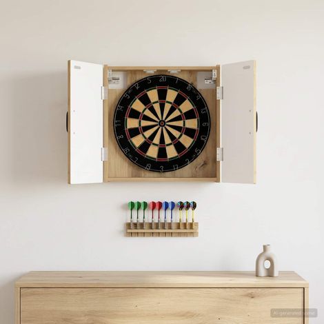 vidaXL Armadio per Dartboard UTRECHT Rovere Artigianale (1/5)