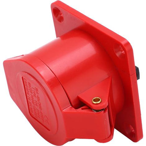 Prise industrielle 16A 4P triphasée 380-415V IP44 étanche, encastrable, anti-explosion, 3P+E, connecteur mural robuste. (1/5)