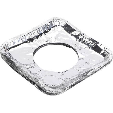 Papier aluminium, 10 unités, pour le nettoyage des cuisinières à gaz haute température. Tampons de nettoyage carrés, résistants aux graisses. (1/5)