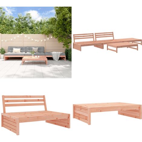 4-tlg. Garten-Lounge-Set Massivholz Douglasie - Gartensessel - Loungesessel - Gartenmöbel - Outdoor Möbel - Holzmöbel - Home & Living