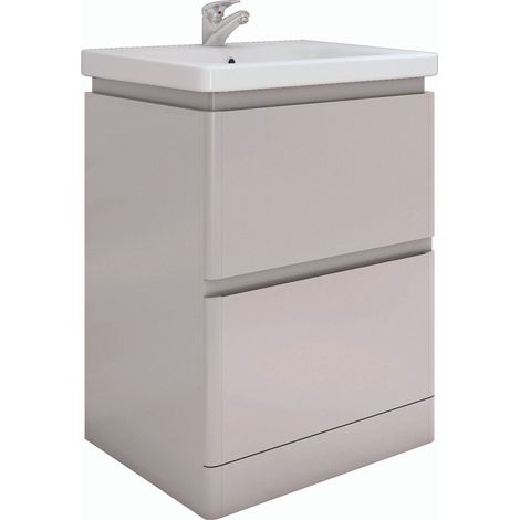 RAK Resort 650mm Matt Mushroom Floor Standing Vanity Unit - RAKRSTFSU65602