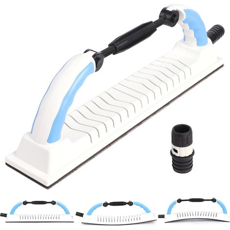 Outil de ponçage manuel multifonction pour sable de maille de 70 mm, bloc de ponçage flexible réglable avec poignée et ventouse bloc de ponçage manuel pour le travail du bois voitures murs (1/5)