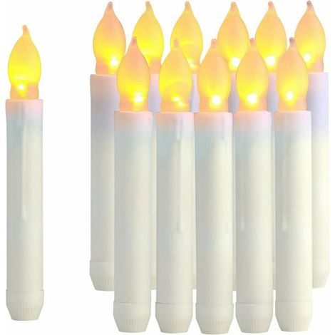 Ensemble 12 bougies coniques LED sans flamme table Harry Potter piles cadeau fête mère mariage décoration église