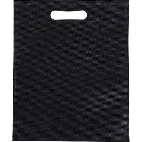 50 sacs en non-tissé écologiques à fond plat, noirs, 25x35cm, pochette vêtements réutilisable, sacs tote plats