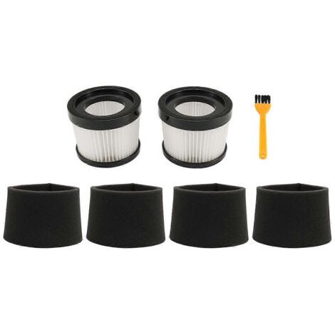 NALOOKAMIC Lot de 2 filtres HEPA DCV5011H pour aspirateur à main sans fil DCV501HB, avec 4 filtres à manchon en mousse et 1 brosse