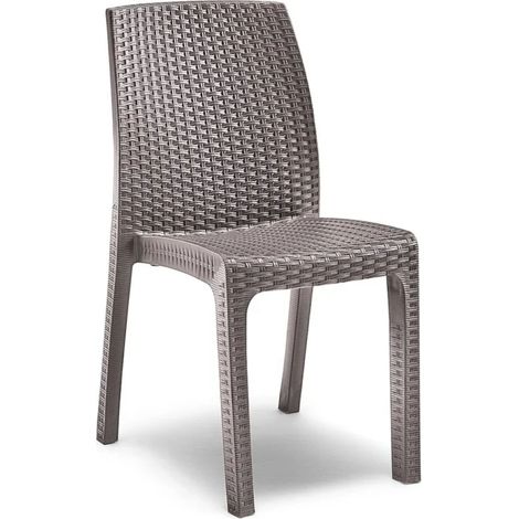 SEDIA IN POLIPROPILENE 'VERONA' taupe - BICA
