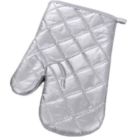 Silberne, gesteppte Ofenhandschuhe, Mikrowellenhandschuhe, rutschfeste Ofenhandschuhe, wärmeisolierende Handschuhe, Baumwoll-Ofenhandschuhe für Küchenaccessoires (1/5)