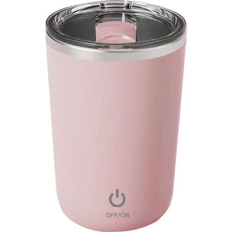 Tasse à café 350ml avec agitateur magnétique automatique, intérieur en acier inoxydable, lavable, pour lait et boissons chaudes (1/5)