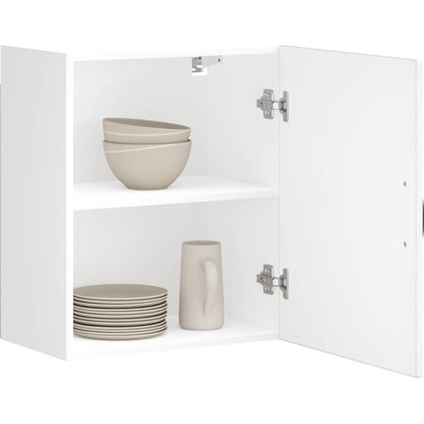Armoire murale de cuisine Kalmar blanc bois d'ingénierie vidaXL