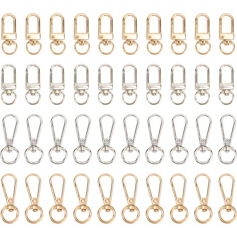 Boucle de chien en alliage de zinc, petite boucle de porte, boucle de chaîne, anneau porte-clés plaqué, accessoires de bijoux faits main à réaliser soi-même (1/5)