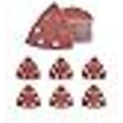 60 PcsPapier Abrasif pour Ponceuse, Triangles de Ponçage, Tampons de Ponçage, Papier de Verre Papier Poncer a Poncer Bois Crochet et Boucle pour Bosch Delta, Grains 60/120/180/240/320/400