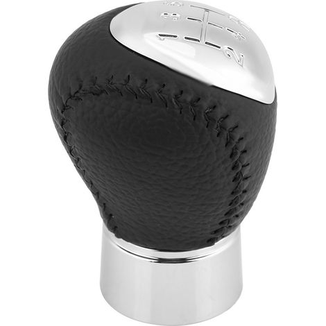 Manche de vitesse 5 vitesses en similicuir pour Mazda 3 5 6 323 626 RX-8 MPV, pommeau de levier de vitesse universel, intérieur voiture, accessoire tuning, noir, 1 pièce (1/5)